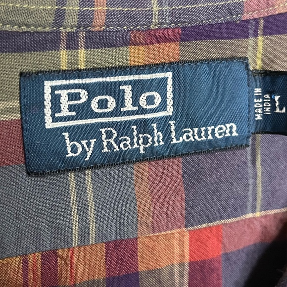Polo Ralph Lauren Plaid Button Down with Shoulder Tabs - Picture 4 of 6